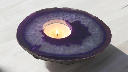 Agate Candle Holders